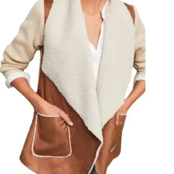 Anthropologie Moth Sherpa Moto Sweater Jacket - Picture 1 of 3
